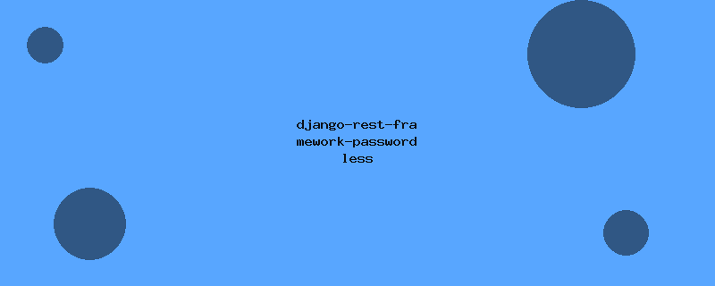 django-rest-framework-passwordless